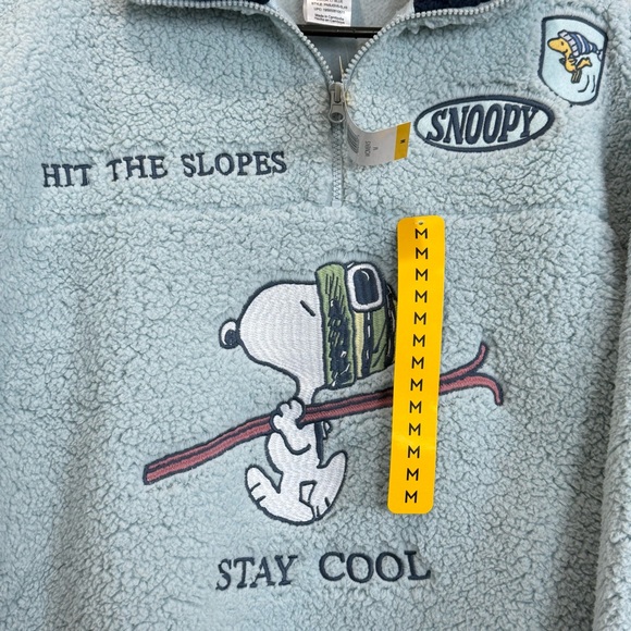 Women's Snoopy Winter Sherpa Quarter-Zip Pullover - Picture 3 of 5